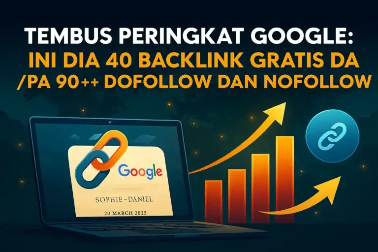 Tembus Peringkat Google: Ini Dia 40 Backlink Gratis DA/PA 90++ Dofollow dan Nofollow