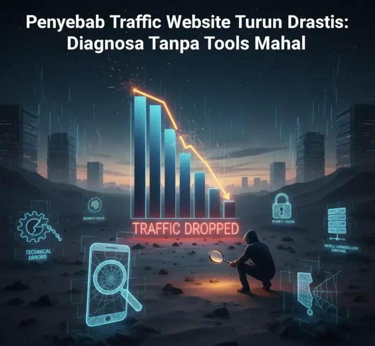Penyebab Traffic Website Turun Drastis: Diagnosa Tanpa Tools Mahal